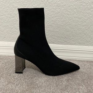 ZARA Fabric Heeled Ankle Boots